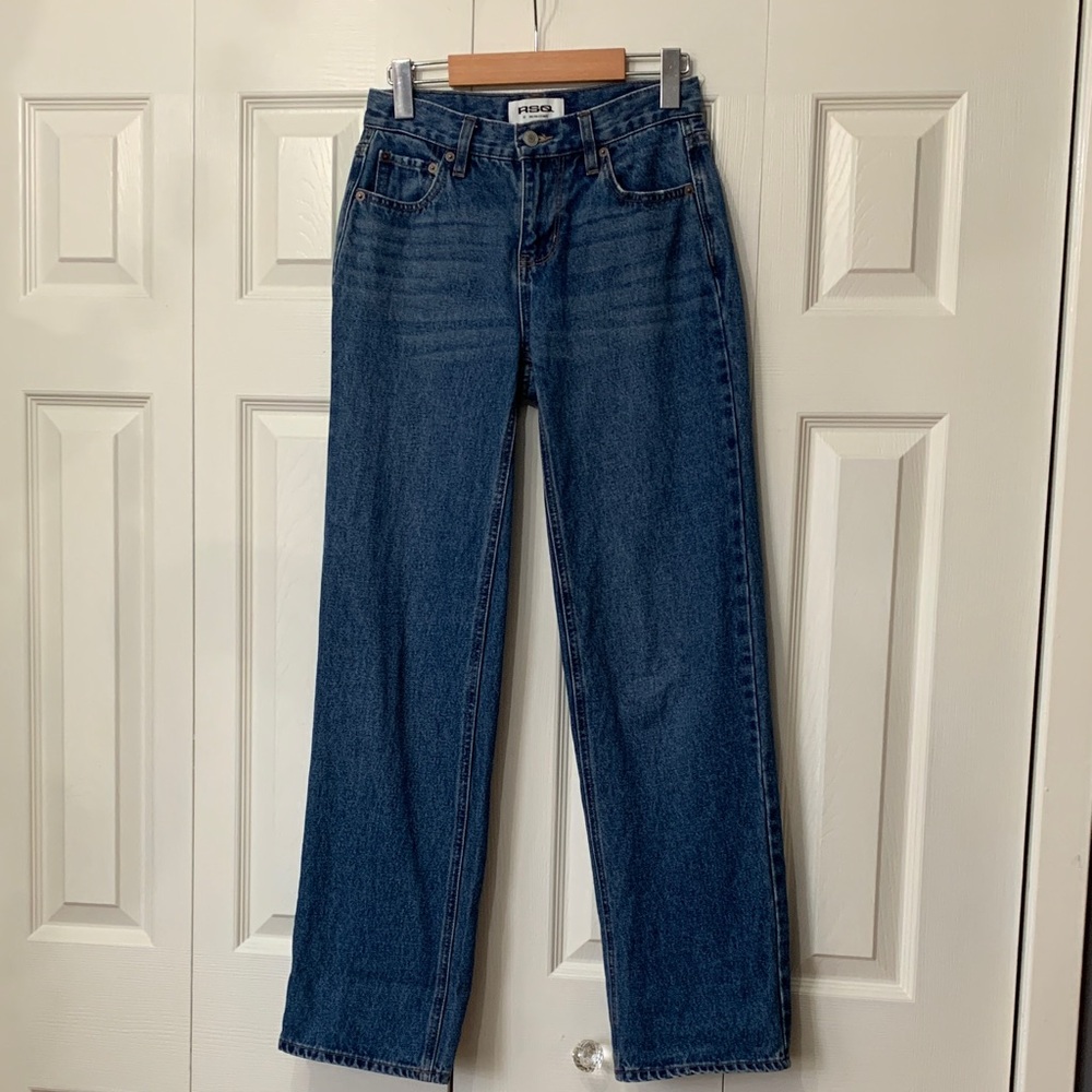 RSQ Low Rise Straight Medium Wash Jeans Size 23